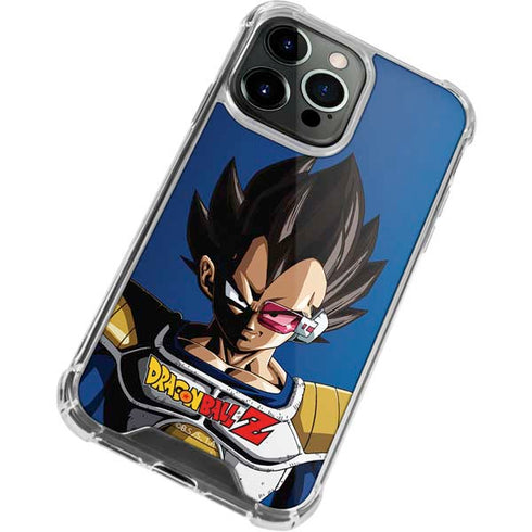 Dragon Ball Z Vegeta Portrait iPhone 14 Pro Clear Case
